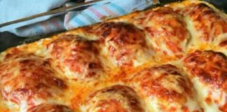 Huevos rellenos de carne molida gratinados al horno