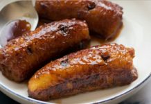 Plátanos maduros al caldero