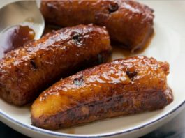 Plátanos maduros al caldero