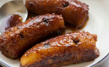 Plátanos maduros al caldero