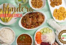 La bandera dominicana – almuerzo tradicional