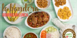 La bandera dominicana – almuerzo tradicional