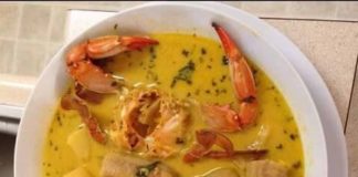 Sancocho de jaiba con coco