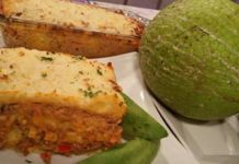 Pastelón de buenpan relleno de bacalao