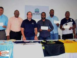 Senador Paliza hace aporte a los equipos del Basket Superior de Puerto Plata