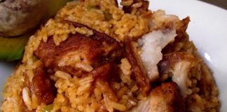 Locrio de chicharrón de puerco