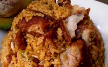 Locrio de chicharrón de puerco