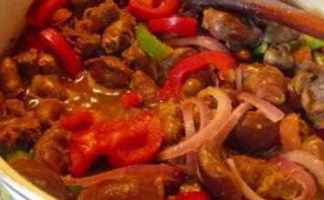 Mollejas de pollo en salsa