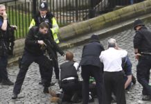 Apuñalan a un policía y le disparan al atacante frente al Parlamento británico en «incidente terrorista»