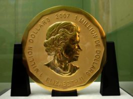 Roban inmensa moneda de oro de 4.5 millones de dólares