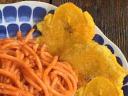 Espaguetis con fritos