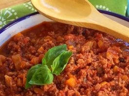 Salsa Boloñesa para pasta