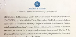 Invitación a Conferencia «Avances y Desafíos en la Gestión de las Finanzas Públicas en la República Dominicana»