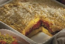 Pastelón de plátanos maduros y berenjenas