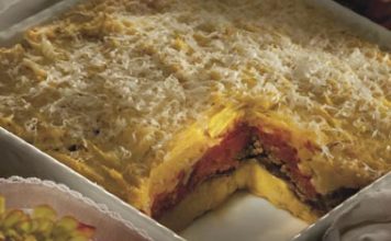 Pastelón de plátanos maduros y berenjenas