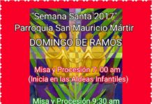 Procesión y Misa Domingo de Ramos, Semana Santa 2017, Parroquia San Mauricio Mártir
