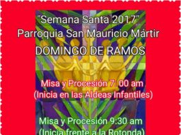 Procesión y Misa Domingo de Ramos, Semana Santa 2017, Parroquia San Mauricio Mártir
