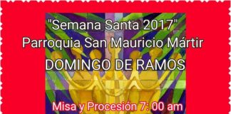Procesión y Misa Domingo de Ramos, Semana Santa 2017, Parroquia San Mauricio Mártir