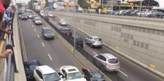 Colisión de vehículos en la 27 de Febrero