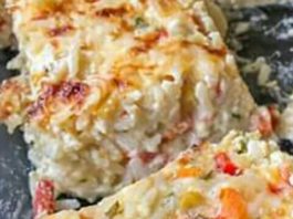 Arroz 3 quesos al horno