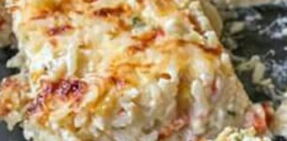 Arroz 3 quesos al horno