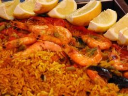 Cazuela de mariscos con arroz