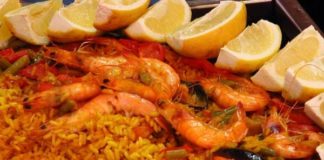 Cazuela de mariscos con arroz