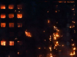 Incendio en Torre «Grenfell Tower» de 24 pisos con 120 departamentos en Latimer Road cercano a Notting Hill, Inglaterra.