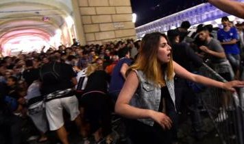 Una estampida en Turín deja al menos 1.500 heridos, durante la transmisión de la final de la Champions League