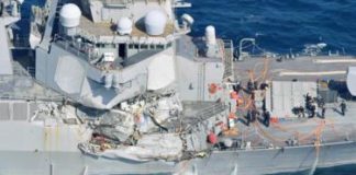 Al menos 7 marinos desaparecidos en el choque de un destructor de EE.UU. con un carguero filipino cerca de la costa de Japón