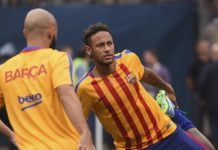 Neymar, protagonista en el entrenamiento matinal