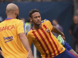 Neymar, protagonista en el entrenamiento matinal