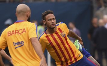 Neymar, protagonista en el entrenamiento matinal