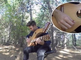 El impresionante sonido de una toca, guitarra de 18 cuerdas (video) del músico y compositor canadiense Jamie Dupuis