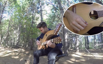 El impresionante sonido de una toca, guitarra de 18 cuerdas (video) del músico y compositor canadiense Jamie Dupuis