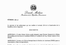 Presidente Danilo Medina designa a Héctor Mojica director general de la OMSA, destituye a Manuel Rivas