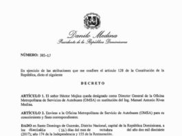 Presidente Danilo Medina designa a Héctor Mojica director general de la OMSA, destituye a Manuel Rivas