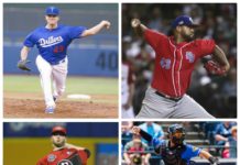 Escogido se refuerza con tres lanzadores y un receptor