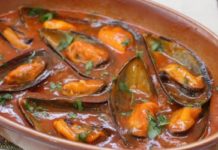 Mejillones en salsa picante
