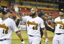 Con doble de Zoilo Almonte, las Águilas dejan tendidos a los Toros