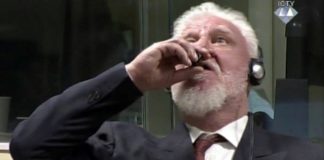 El general croata Slobodan Praljak fue condenado a 20 años de prisión en 2013 por perseguir, expulsar y asesinar a musulmanes durante la guerra de Bosnia.