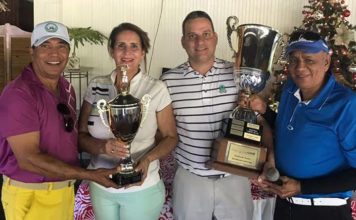 Teresa y Eddy Ramírez conquistaron el Torneo de Socios del Jarabacoa Golf Club