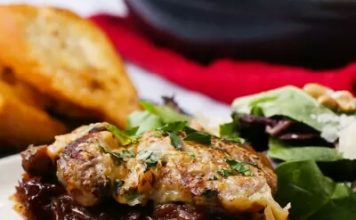 Montaditos de pollo y cebolla