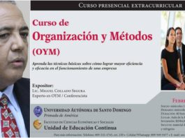 ESTE CURSO SOBRE «ORGANIZACIÓN Y MÉTODOS» A SER DICTADO POR EL CONFERENCIANTE MIGUEL COLLADO
