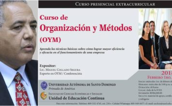 ESTE CURSO SOBRE «ORGANIZACIÓN Y MÉTODOS» A SER DICTADO POR EL CONFERENCIANTE MIGUEL COLLADO
