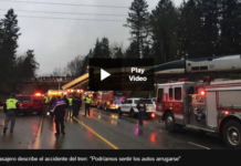 Choque de tren en Washington: Muertes a medida que los vagones de tren caen en la autopista de EE. UU.