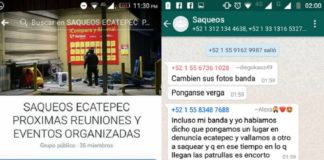 Un chat de WhatsApp y un grupo de Facebook para saquear tiendas en el Estado de México