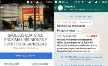 Un chat de WhatsApp y un grupo de Facebook para saquear tiendas en el Estado de México