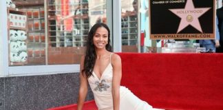 Zoe Saldaña recibió su estrella en el Paseo de la Fama de Hollywood