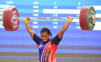 Crismery Santana obtiene dos oros en pesas y establece récord en Barranquilla 2018